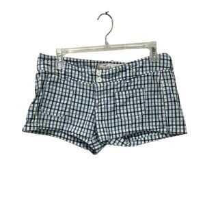 Hollister Blue Gingham Shorts Cottagecore Y2K Summer Preppy Mini Shorts